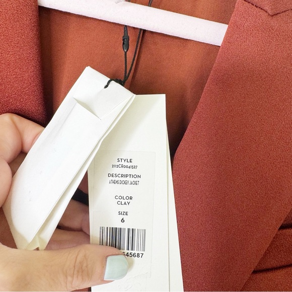 NWT Veronica Beard Athens Dickey Jacket Blazer Clay Size 6 - Picture 8 of 14